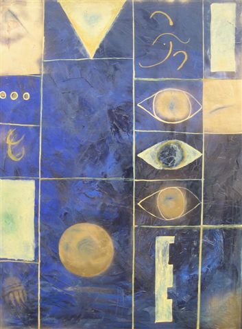 David McGough painting Eyes